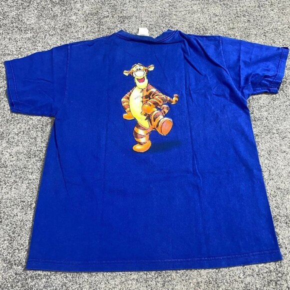 Tigger T-shirt M Blue Disney Vintage Made in USA Winnie the Pooh - Picture 1 of 6